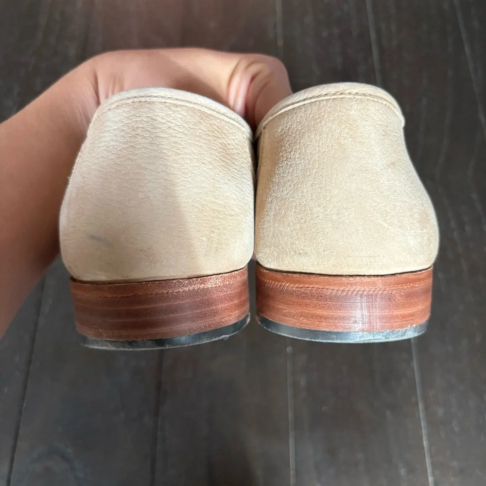 Giorgio Brutini Beige Neutral‎ Suede Leather Loafers Old Money Size 13D Classic - Picture 8 of 11